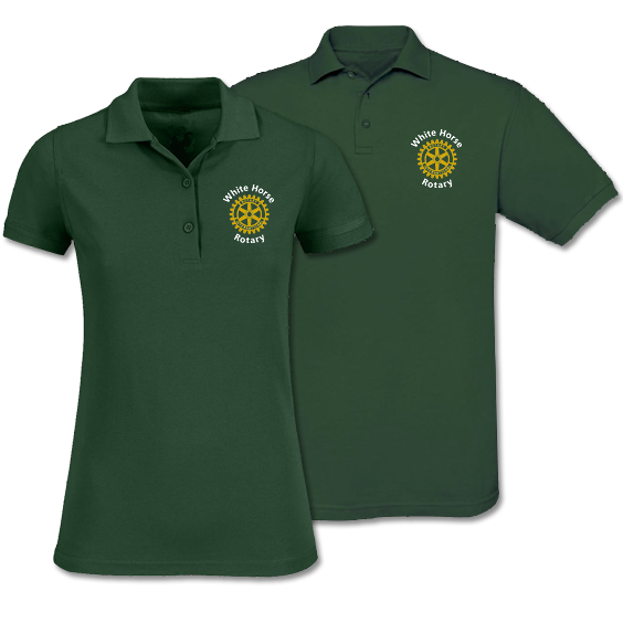 White Horse Rotary looking smart in 100% cotton polo from topkit.co