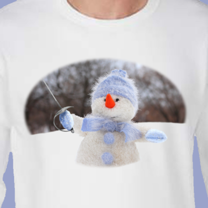 Winter sabre fencing snowman