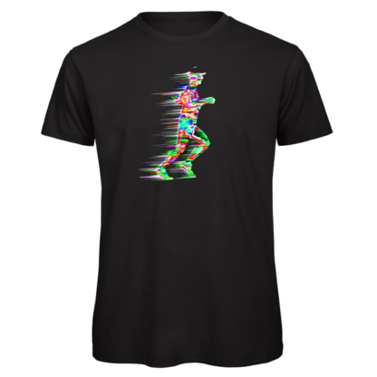 Marathon runner print on t-shirt