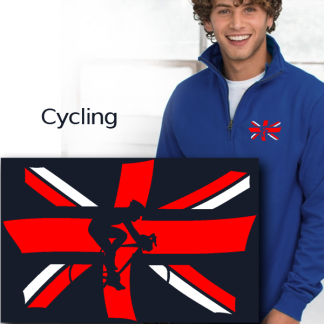 cycling print on union jack
