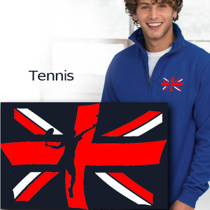 tennis print on union jack