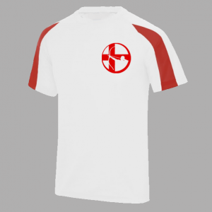 Archery England’s logo is proudly displayed on a technical T-shirt well suited to the sport - lightweight, flexible, with the comfort of wicking material.