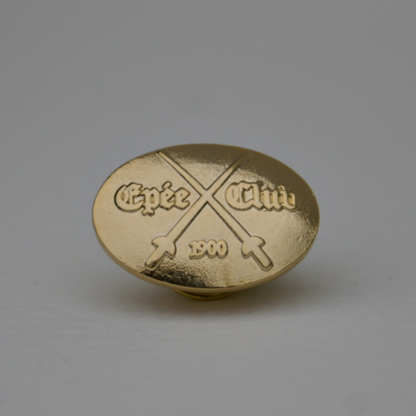 Epee Club Lapel Pin With Club Logo in Gold Finish from topkit.co