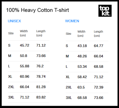 Sizes heavy cotton T-shirt